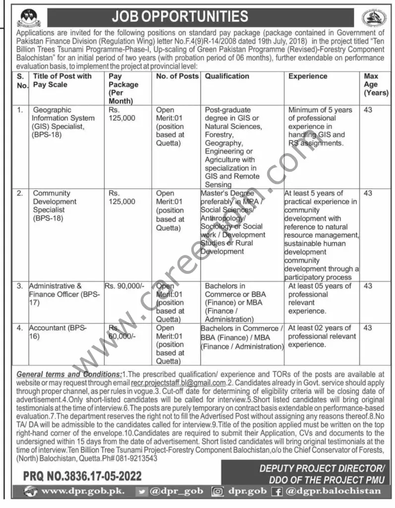 Govt of Pakistan Finance Division Jobs 19 May 2022 Dawn 01