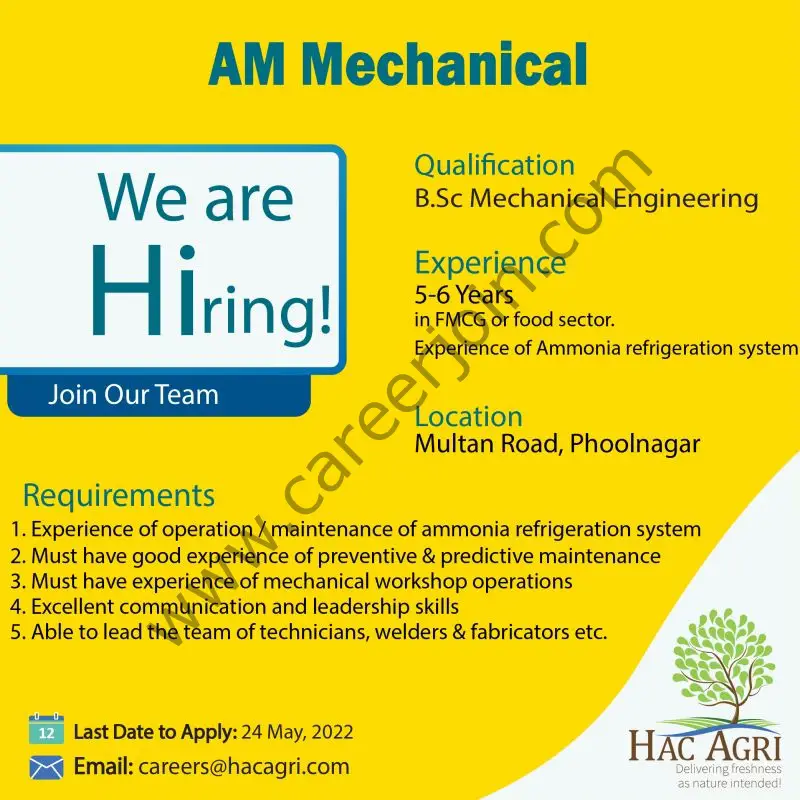 HAC Agri Pvt Ltd Jobs AM Mechanical 01