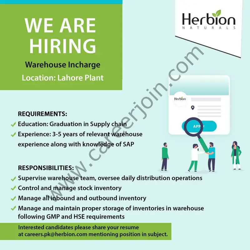 Herbion Pakistan Jobs May 2022 01