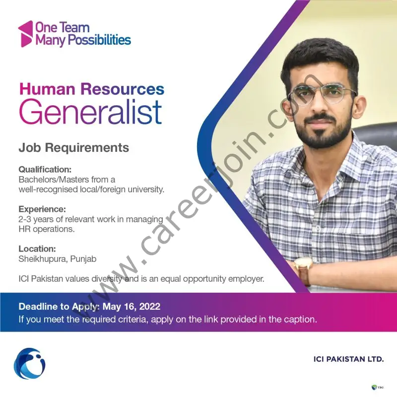 ICI Pakistan Limited Jobs Human Resources Generalist 01
