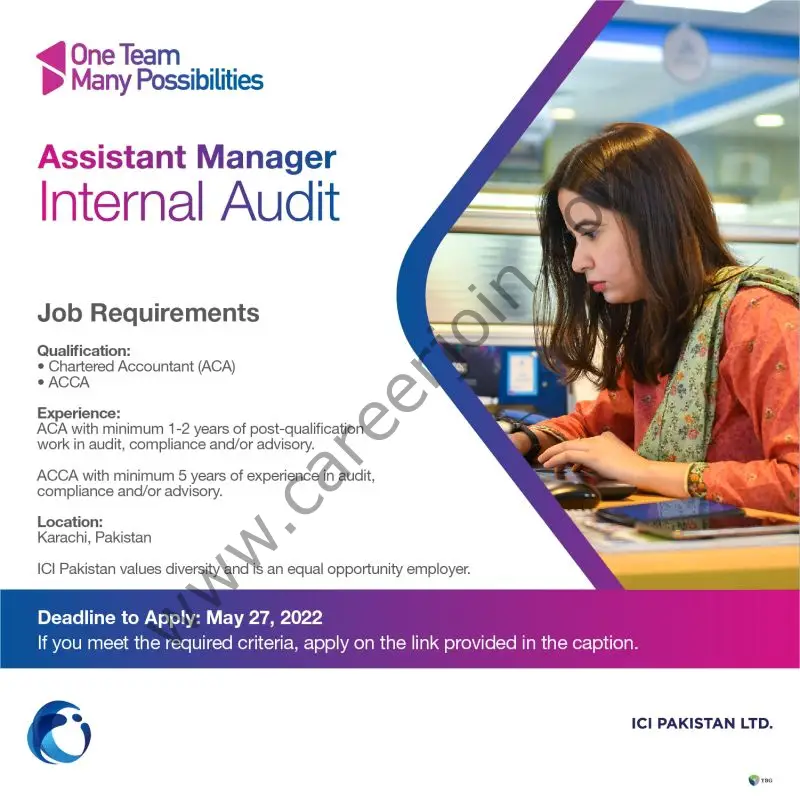 ICI Pakistan Limited Jobs Assistant Manager 01