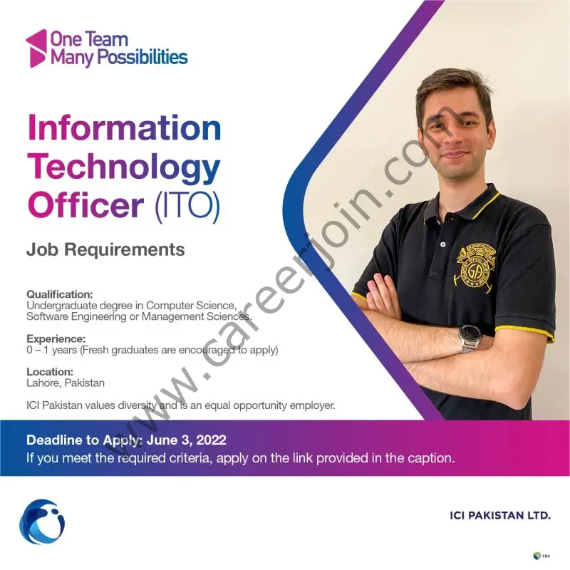 ICI Pakistan Limited Jobs Information Technology Officer (ITO) 01