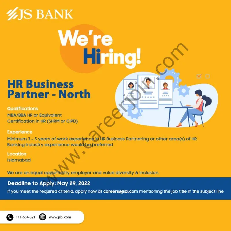 JS Bank Jobs HR Business Partner 01