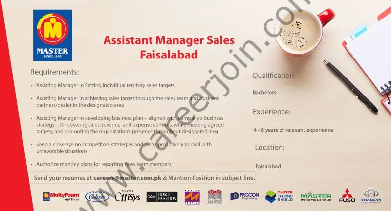 Master Group Of Companies Jobs Assistant Manager Sales 01