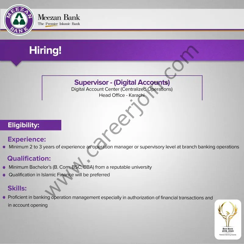 Meezan Bank Limited Jobs May 2022 01