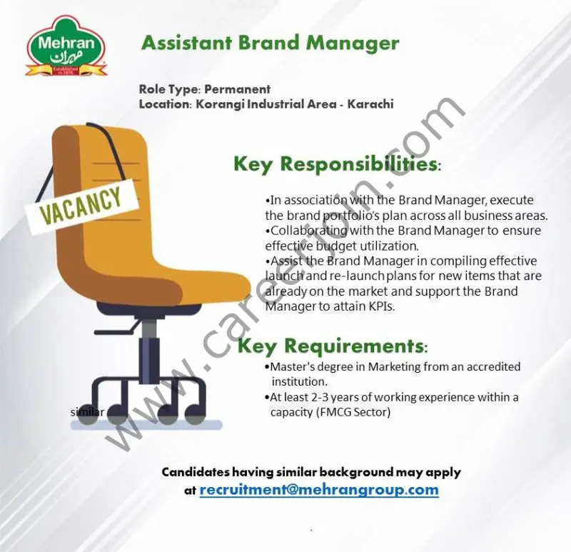 Mehran Group Jobs Assistant Brand Manager 01