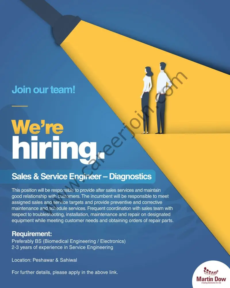 MartinDow Limited Jobs Sales & Service Engineer Diagnostics 01