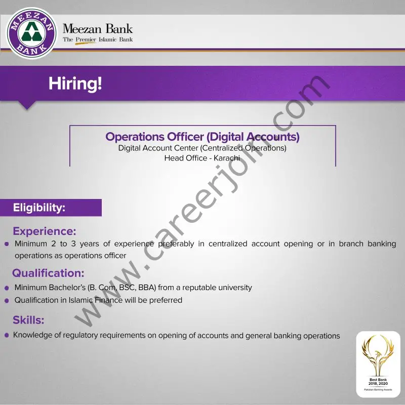 Meezan Bank Limited Jobs May 2022 02