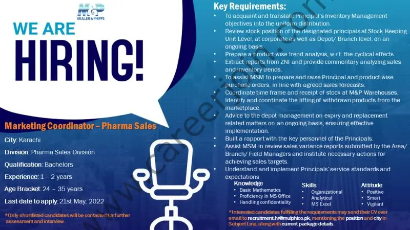 Muller & Phipps Pvt Ltd Jobs Marketing Coordinator 01