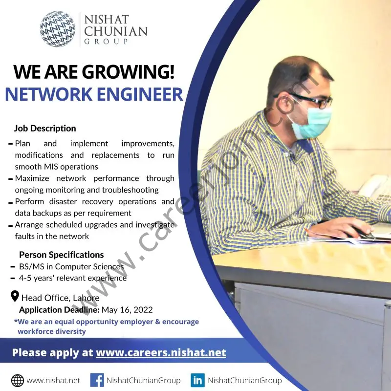 Nishat Chunian Group Jobs Network Engineer 01