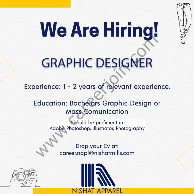 Nishat Apparel Pvt Ltd Jobs Graphic Designer 01