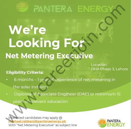 Pantera Energy Jobs Net Metering Executive 01
