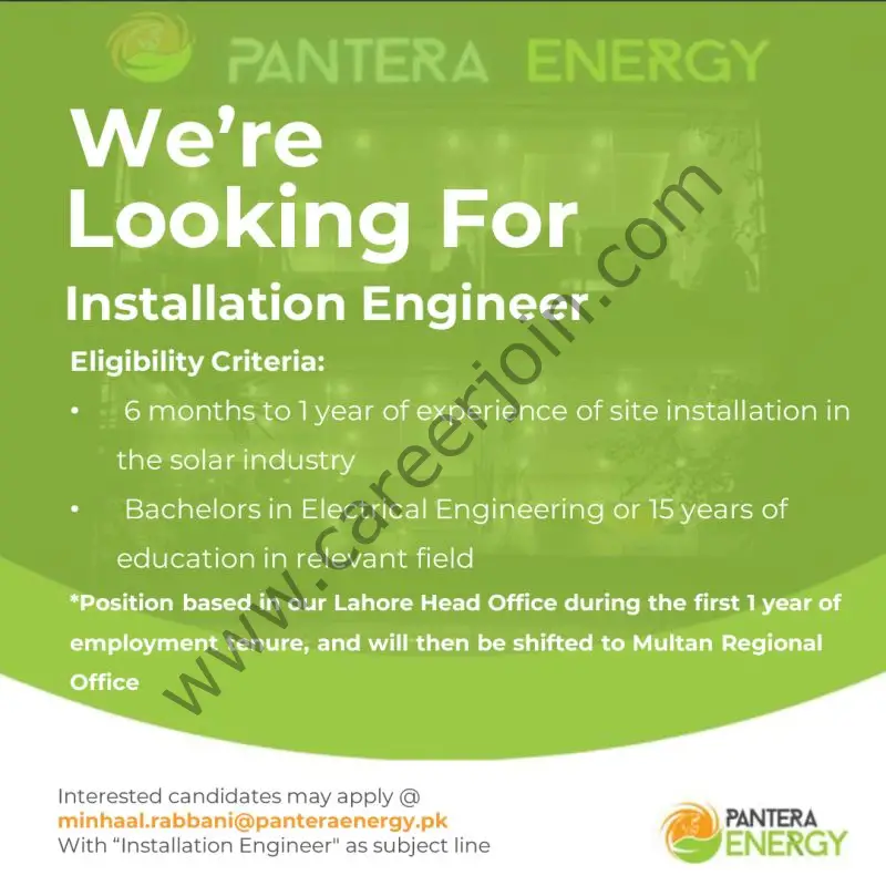 Pantera Energy Jobs Installation Engineers 01