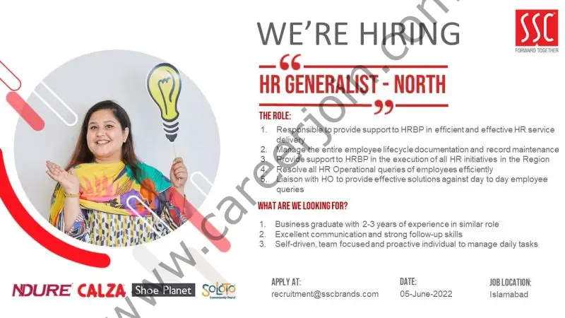 Service Sales Corporation Pvt Ltd SSC Jobs HR Generalist 01