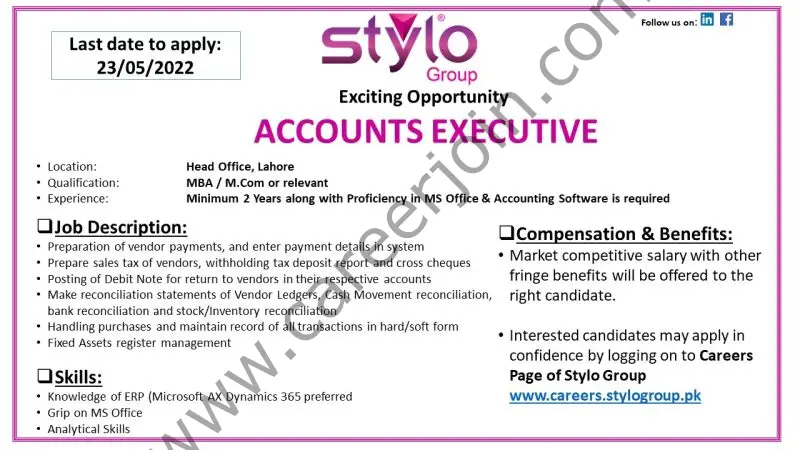 Stylo Pvt Ltd Jobs May 2022 01