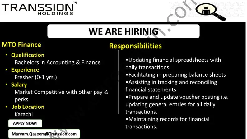Transsion Holdings Jobs MTO Finance 1