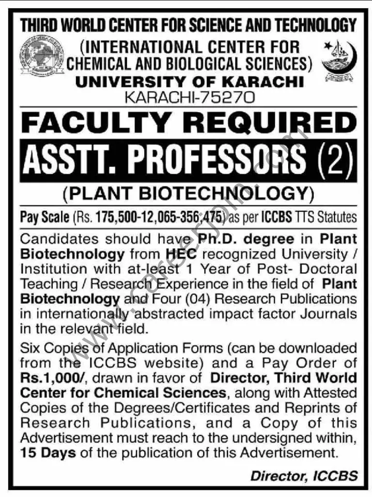 University of Karachi Jobs 08 May 2022 Dawn 1