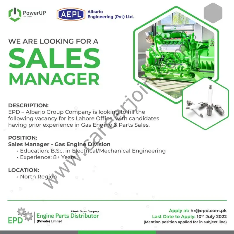 Engine Parts Distributor Pvt Ltd Jobs Sales Manager 01