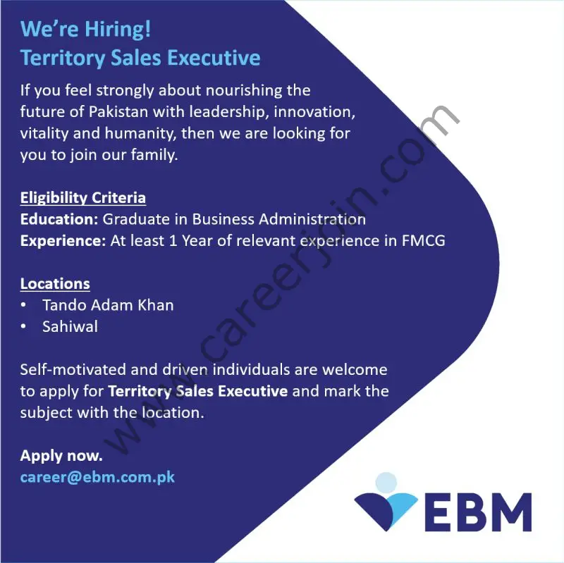 English Biscuits Manufacturers Pvt Ltd EBM Jobs Sales Territory Executive 01