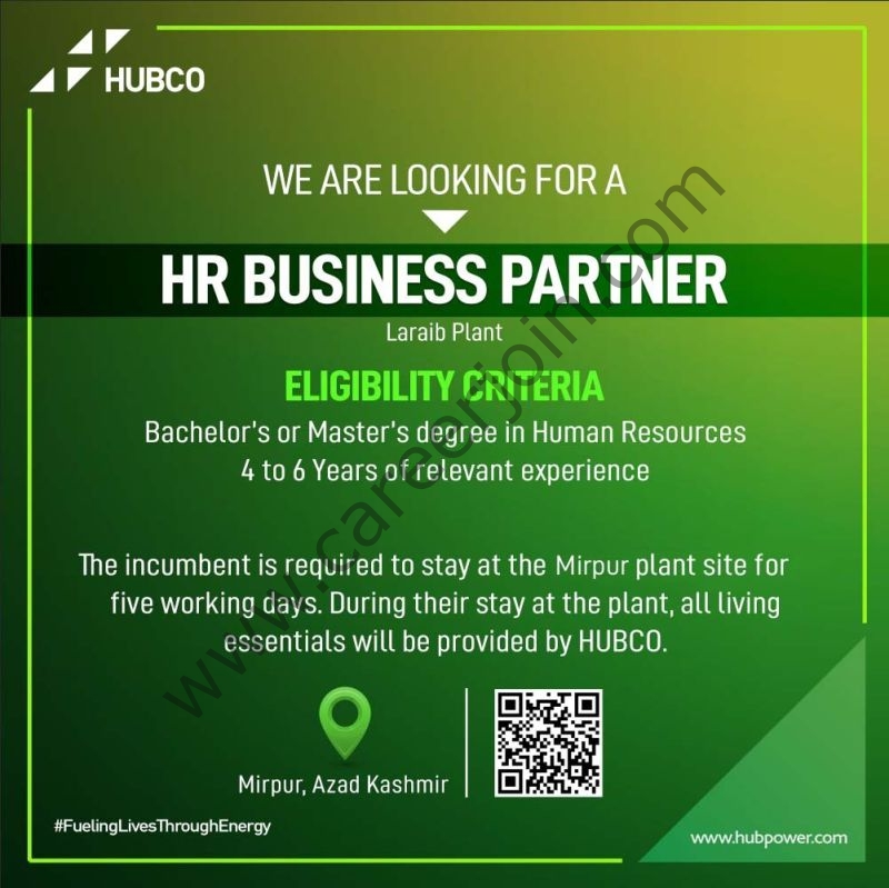 The HUB Power Company Limited HUBCO Jobs HR Business Partner 01