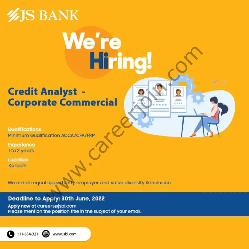 JS Bank Limited Jobs Credit Analyst Corporate Commercial 01