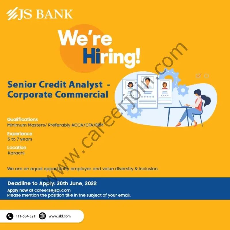 JS Bank Limited Jobs Senior Credit Analyst 01
