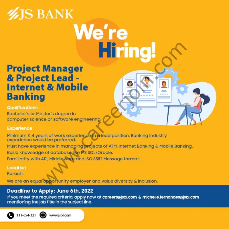 JS Bank Limited Jobs June 2022 01