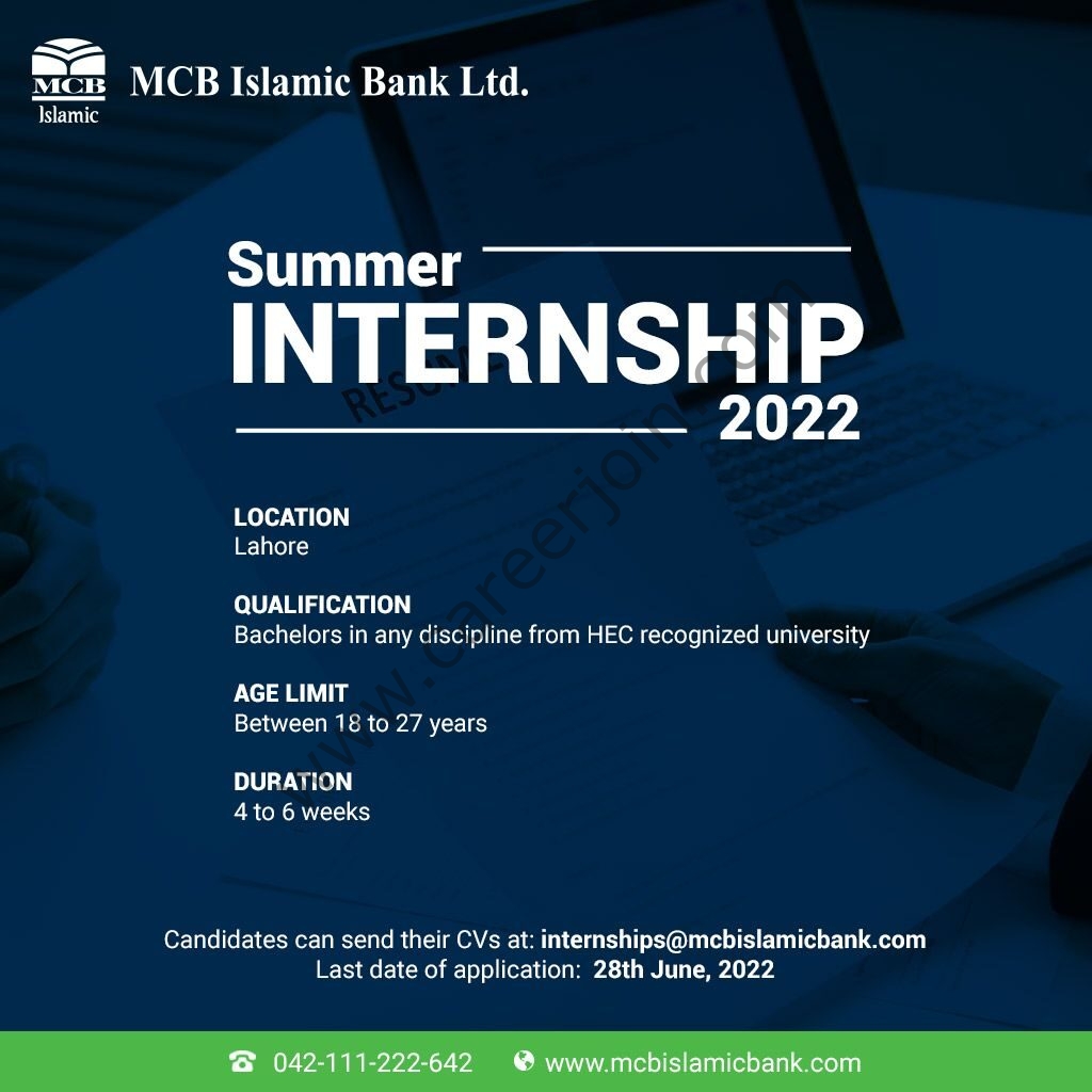 MCB Islamic Bank Ltd Jobs 23 June 2022 01