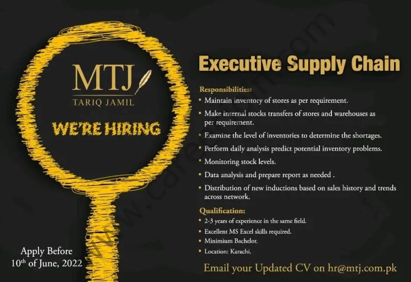 MTJ Jobs Executive Supply Chain 01