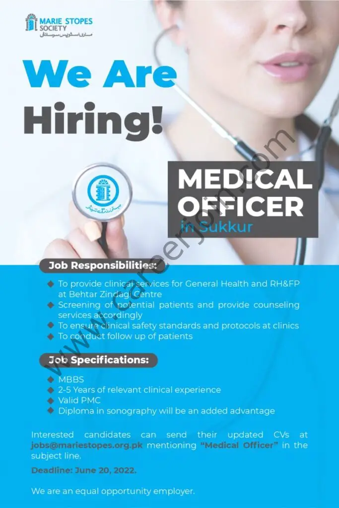 Marie Stopes Society Jobs Medical Officer 01