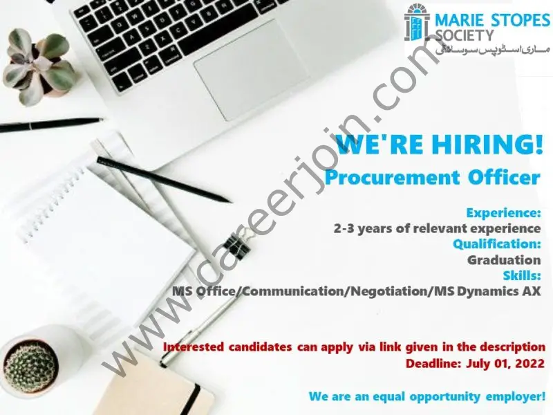 Marie Stopes Society Jobs Procurement Officer 01