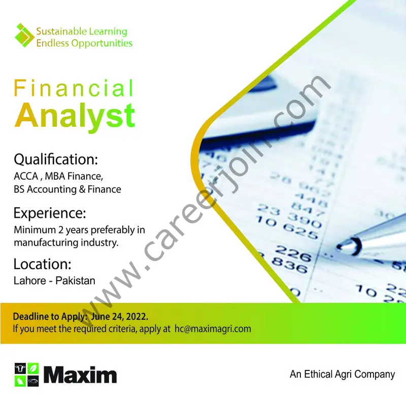 Maxim Agri Pvt Ltd Jobs Financial Analyst 01