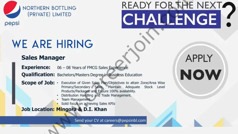 Northern Bottling Pvt Ltd Jobs Sales Manager 01