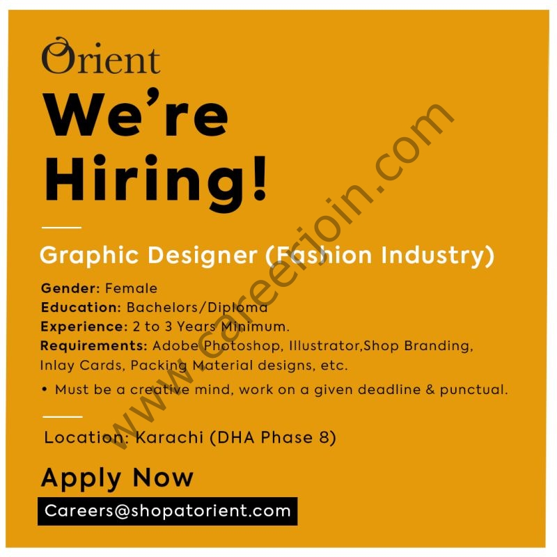 Orient Textile Mills Jobs Graphic Designer 01