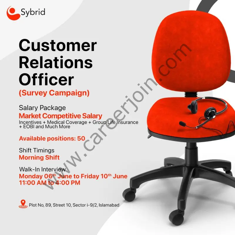 Sybrid Pvt Ltd Jobs Customer Relations Officer 01