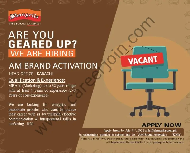 Shangrila Foods Private Limited Jobs July 2022 01
