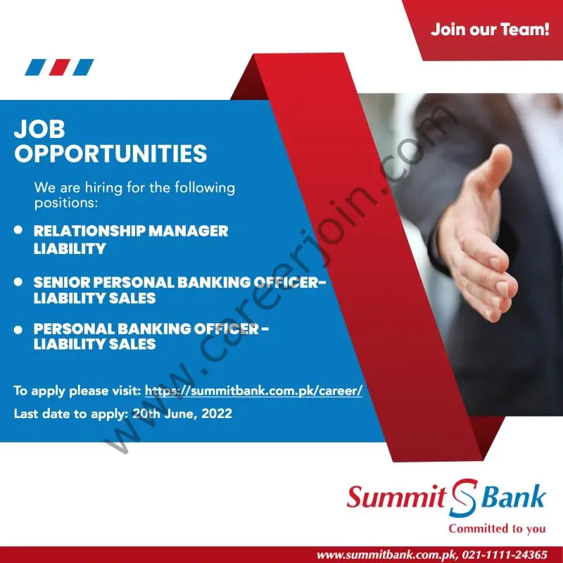 Summit Bank Jobs June 2022 01