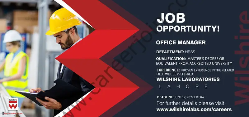 Wilshire Laboratories Jobs Office Manager 01