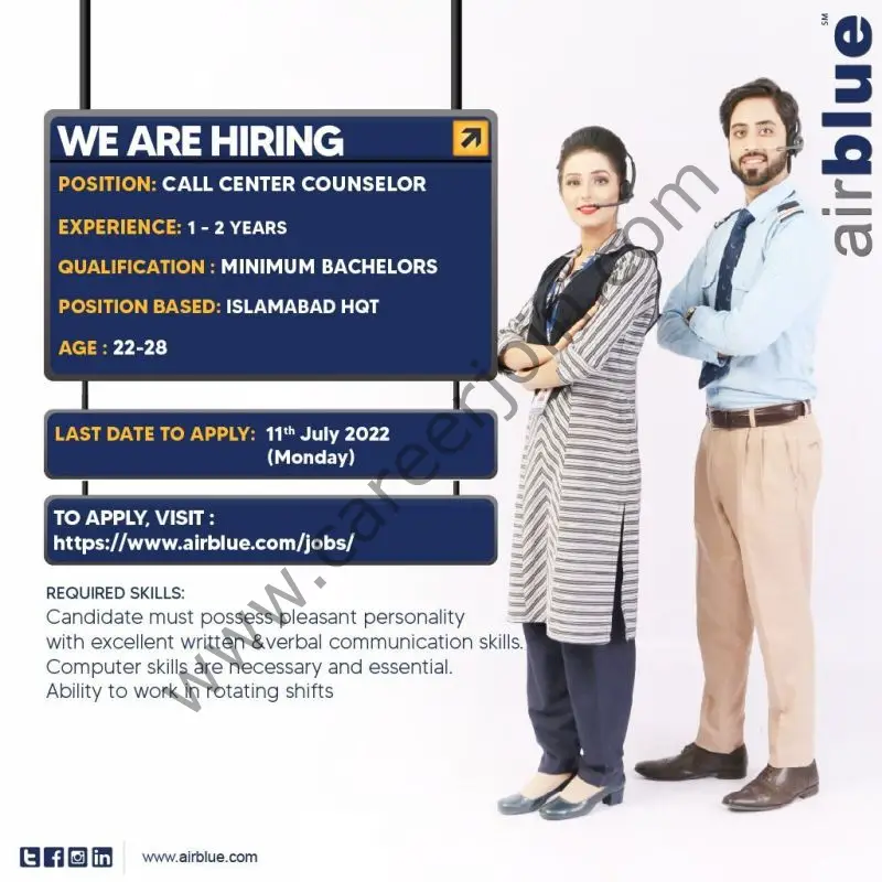 AirBlue Pakistan Jobs July 2022 02