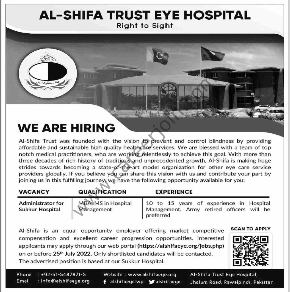 Al Shifa Trust Jobs 17 July 2022 Dawn 444