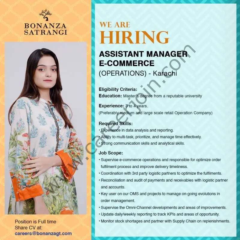 Bonanza Satrangi Jobs Assistant Manager 01