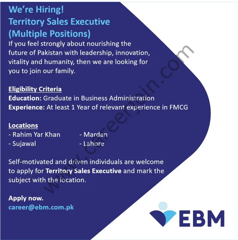 English Biscuits Manufacturers Pvt Ltd EBM Jobs Territory Sales Executive 01