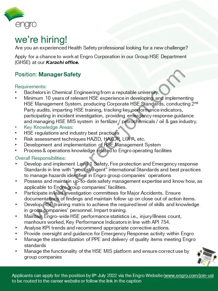 Engro Corporation Limited Jobs Manager Safety 01