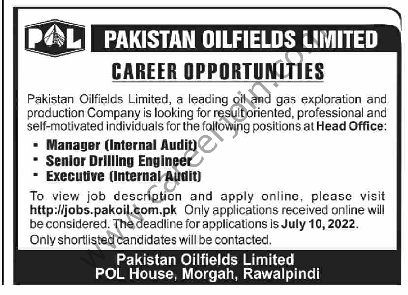 Pakistan Oilfields Ltd POL Jobs 03 July 2022 Dawn1