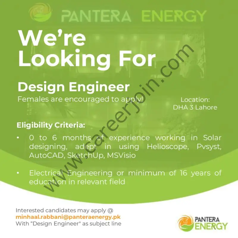 Pantera Energy Jobs Design Engineer 01