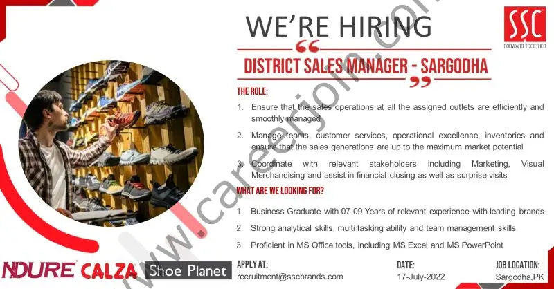 Service Sales Corporation Pvt Ltd SSC Jobs District Sales Manager 01