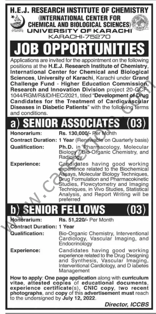 University of Karachi Jobs July 2022 01