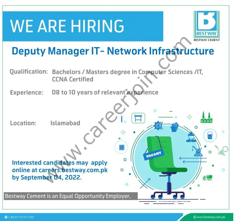 Bestway Limited Jobs Deputy Manager IT Network Infrastructure 01