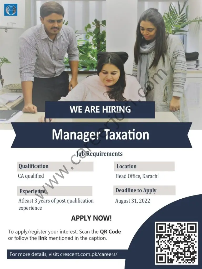 Crescent Steel & Allied Products Pvt Ltd Jobs Manager Taxation 01