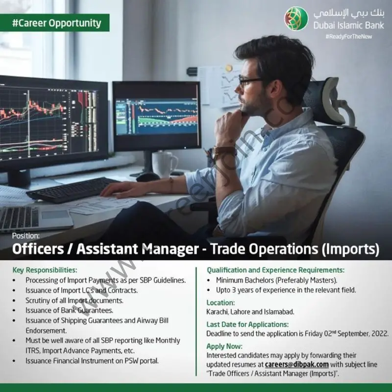 Dubai Islamic Bank Pakistan DIBP Jobs Officers/ Assistant Manager 01